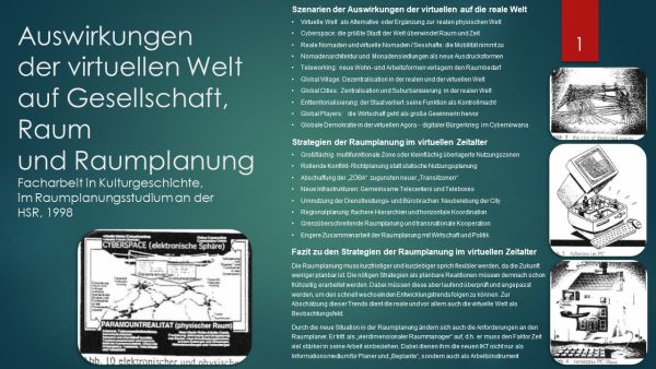 Facharbeit Virtuelle Welt